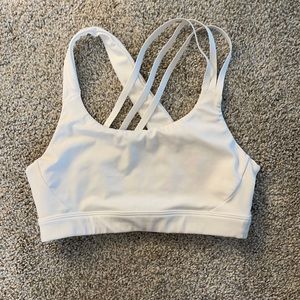 White athleta sports bra
